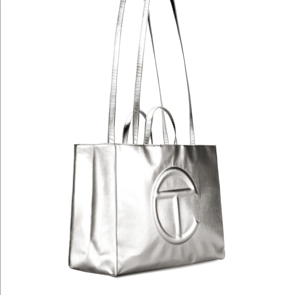 Brand New Large Sliver Telfar Shopping Bag